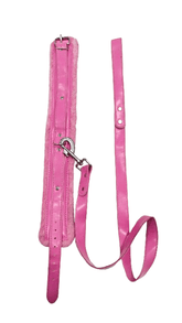 Buy Itspleazure Soft Padded Pink Collar with Matching Leash